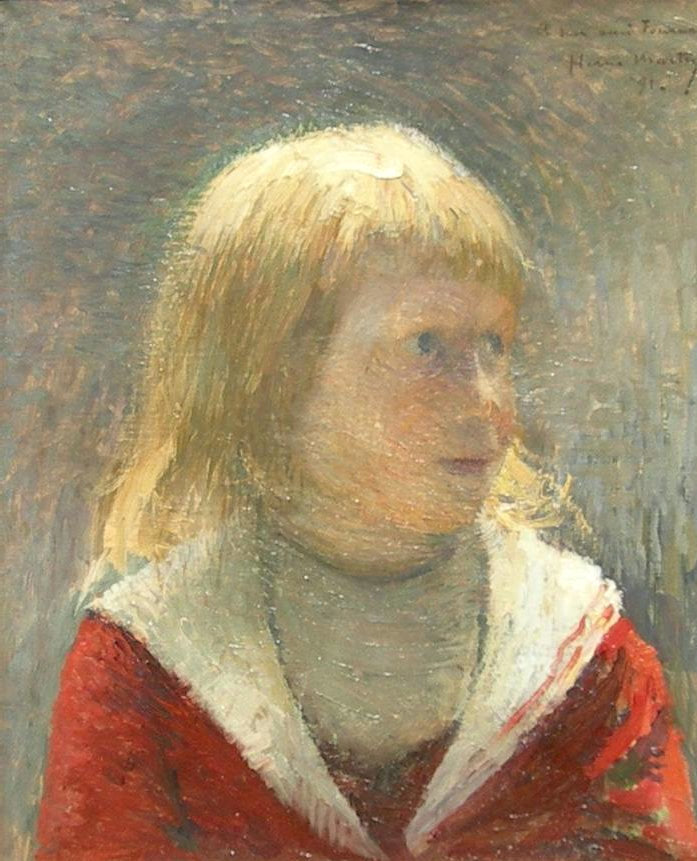 Henri Martin Child in Red Jacket 1891 Fine Art Print