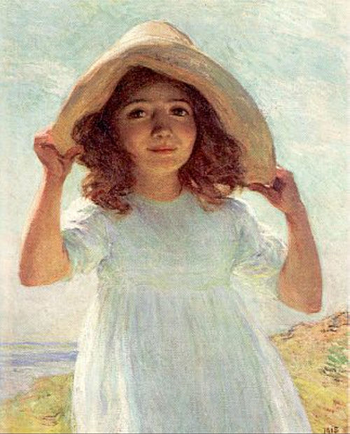 Willard Metcalf Child in Sunlight 1915 Fine Art Print