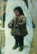 Konstantin Makovsky Child on the Snow 1900 Fine Art Print