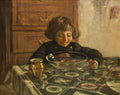 Nikolay Bogdanov Belsky А Child Sitting a Table 1920 Fine Art Print