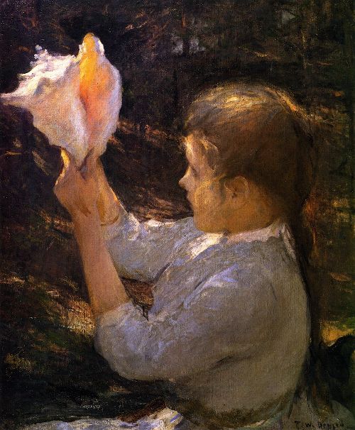 Frank W. Benson Child with a Seashell 1902 Fine Art Print