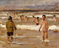 Max Liebermann Children Bathing in the Sea 1899 Fine Art Print
