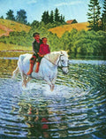 Nikolay Bogdanov Belsky Children on a Horse 1930 Fine Art Print