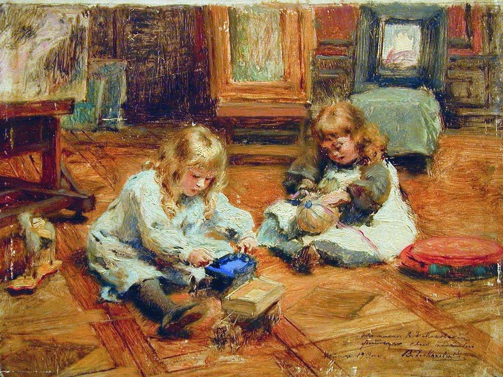 Konstantin Makovsky Children playing in the Workshop 1880 Fine Art Print