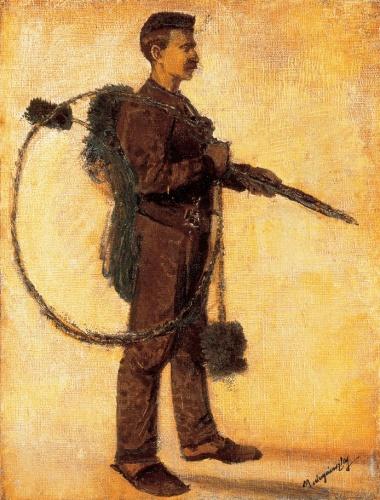 Laszlo Mednyanszky Chimney-sweeper (Carrier of Luck) 1918 Fine Art Print