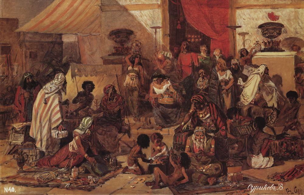 Vasily Surikov Christ Driving the Merchants from the Temple 1873 Fine Art Print