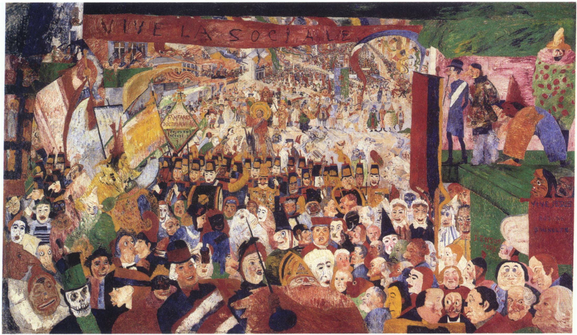James Ensor Christ's Entry Into Brussels in 1889 1888 Fine Art Print
