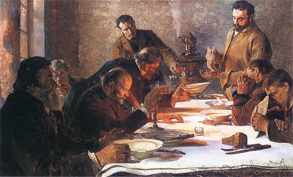 Jacek Malczewski Christmas Eve in Siberia 1892 Fine Art Print