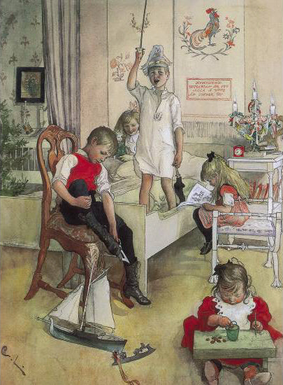Carl Larsson Christmas Morning 1894 Fine Art Print