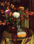 Felix Vallotton Chrysanthemums and Autumn Foliage 1922 Fine Art Print