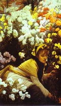 James Tissot Chrysanthemums 1875 Fine Art Print