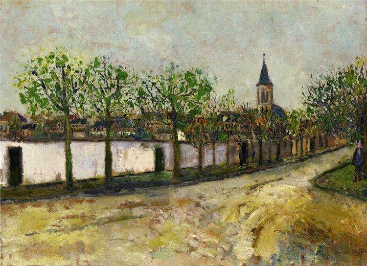 Maurice Utrillo Church and Street in Montmagny 1908 Fine Art Print