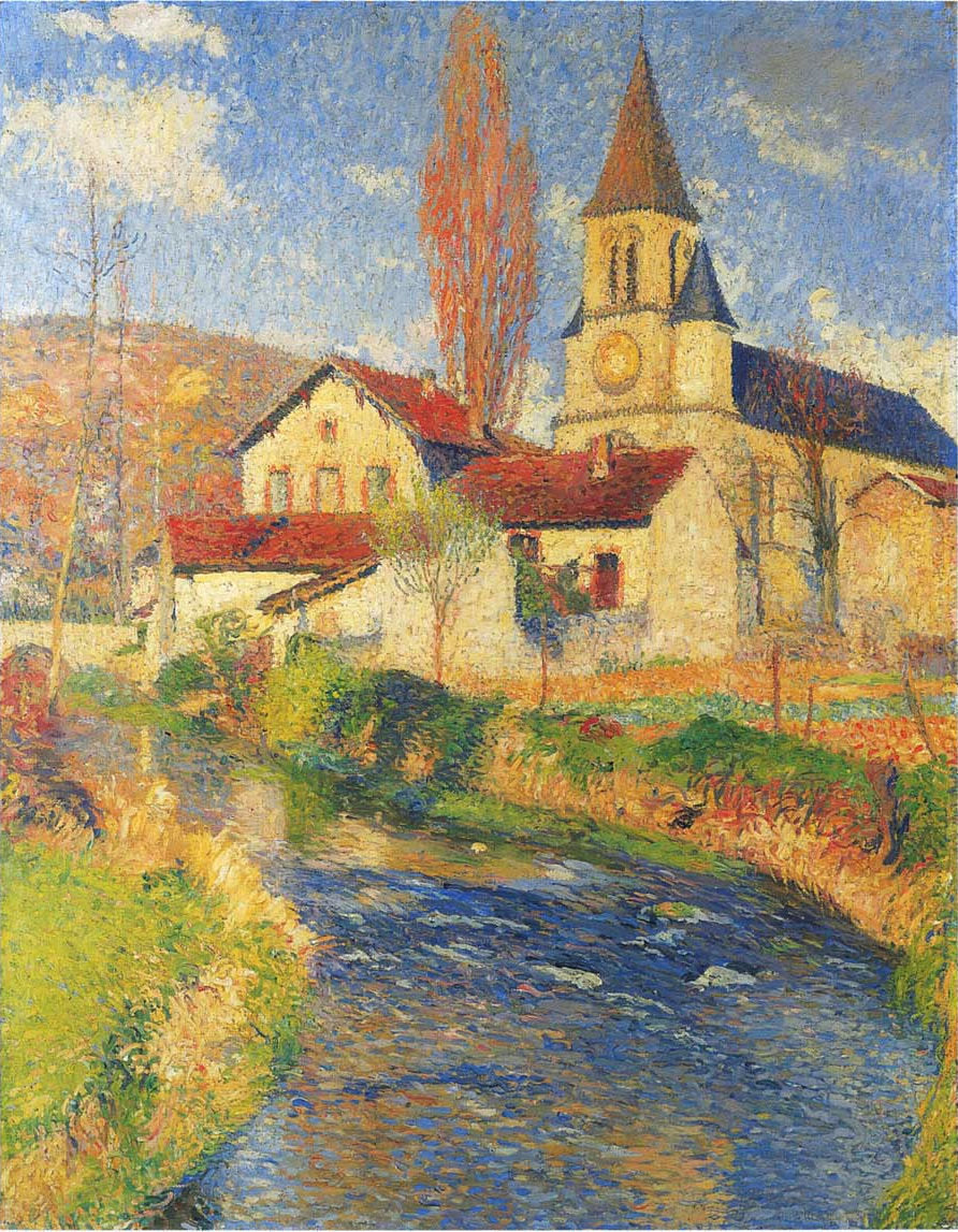 Henri Martin Church by the River 1921 Fine Art Print