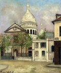 Maurice Utrillo Church of St. Pierre and the dome of Sacre Coeur 1914 Fine Art Print