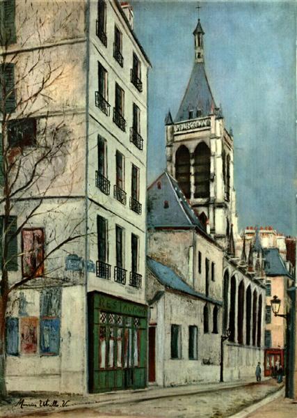 Maurice Utrillo Church of St. Severin 1913 Fine Art Print