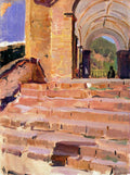 Joaquín Sorolla Church Roncal stairs 1912 Fine Art Print