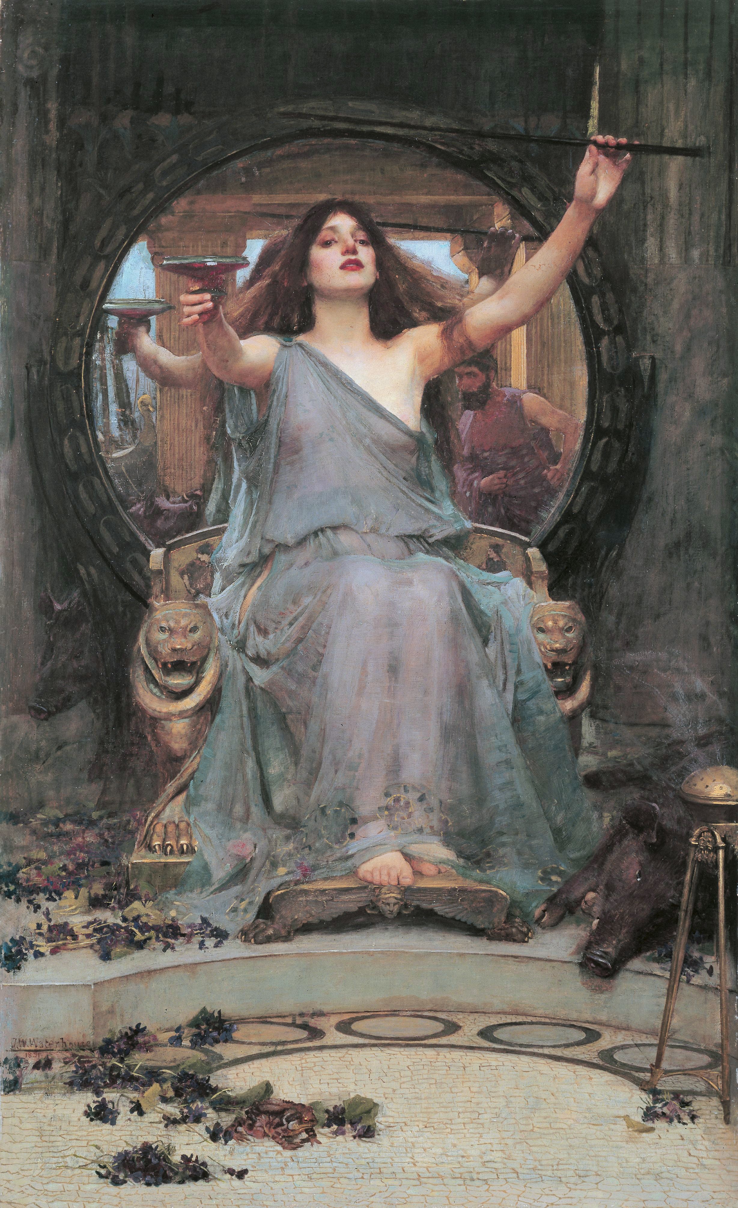 John William Waterhouse Circe Offering the Cup to Ulysses 1891 Fine Art Print