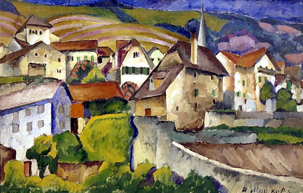 Ilya Mashkov City in Switzerland 1914 Fine Art Print