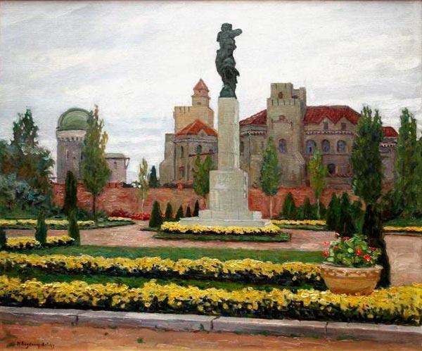 Nikolay Bogdanov Belsky Cityscape 1930 Fine Art Print