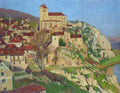Henri Martin Cliff with Houses 1926 Fine Art Print