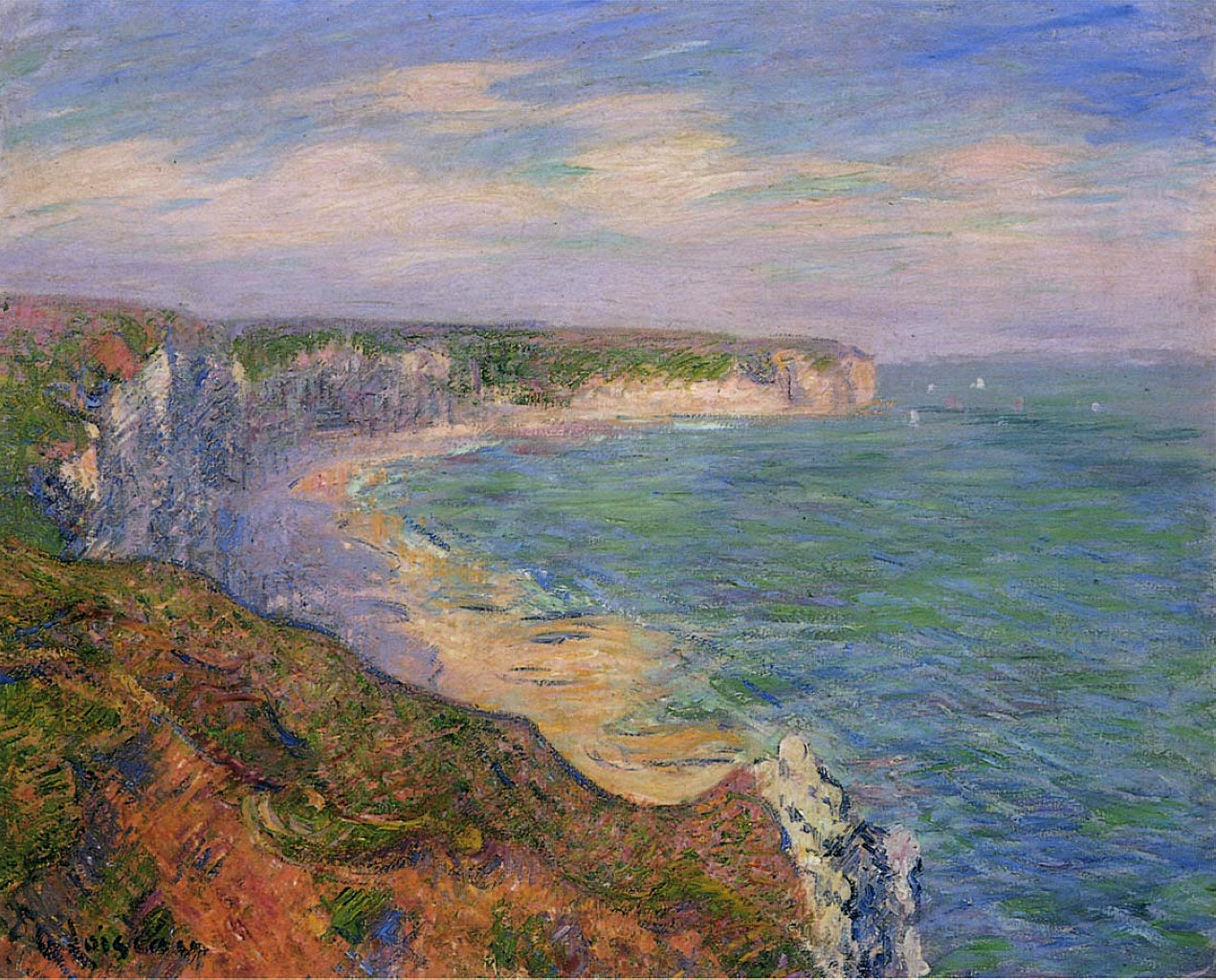 Gustave Loiseau Cliffs at Fecamp in Normandy 1920 Fine Art Print
