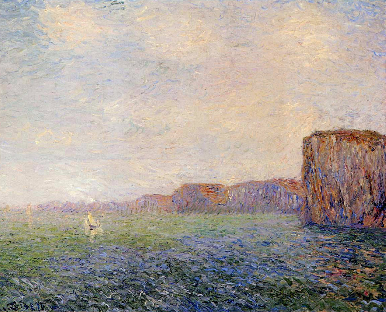 Gustave Loiseau Cliffs by the Sea 1901 Fine Art Print