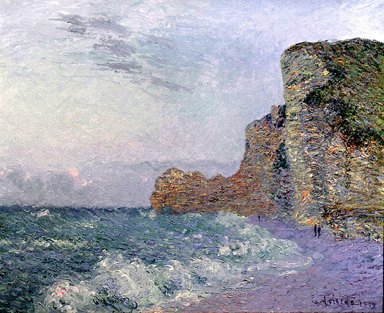 Gustave Loiseau Cliffs in Normandy Evening 1909 Fine Art Print