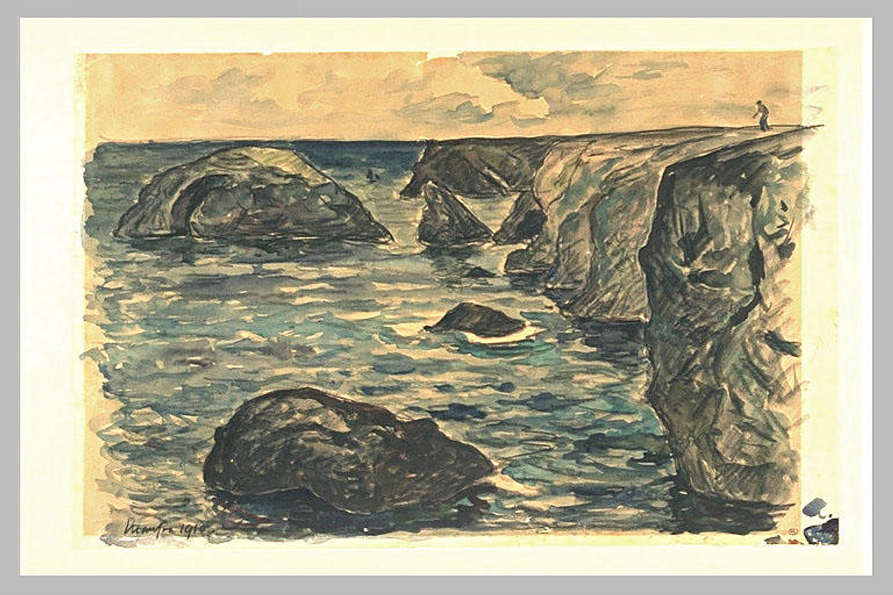 Maxime Maufra Cliffs of the Wild Coast 1910 Fine Art Print