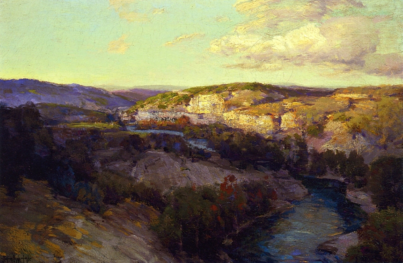 Robert Julian Onderdonk Cliffs on the Guadalupe 1921 Fine Art Print
