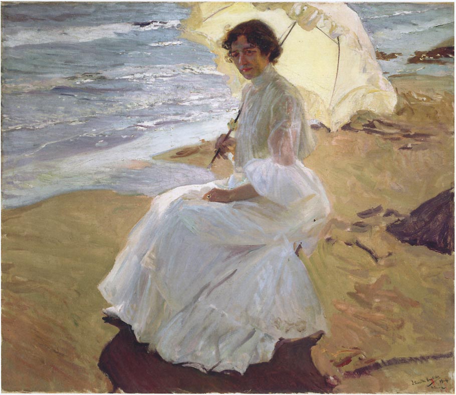 Joaquín Sorolla Clothilde at the Beach 1904 Fine Art Print