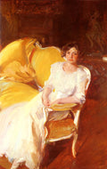Joaquín Sorolla Clotidle sitting on the Sofa 1910 Fine Art Print