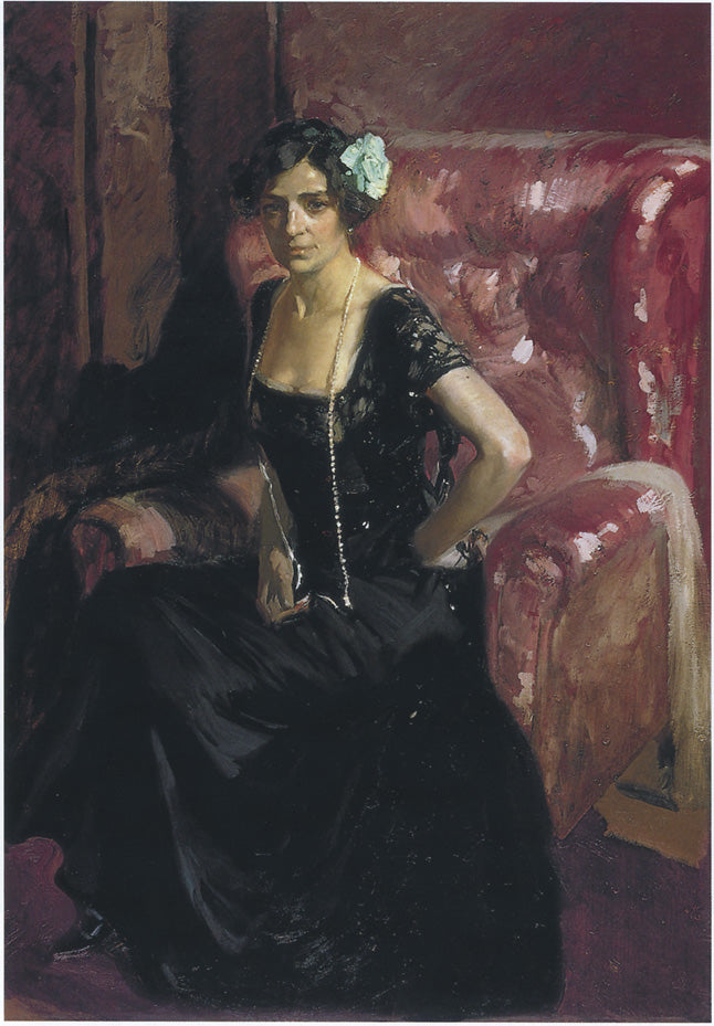 Joaquín Sorolla Clotilde in an Evening Dress 1910 Fine Art Print