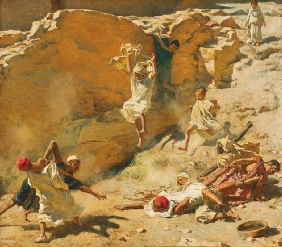 Nasreddine Dinet Fight around a Sou 1889 Fine Art Print