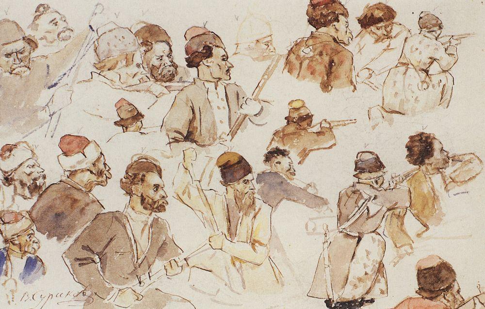 Vasily Surikov Cossacks #2 1891 Fine Art Print