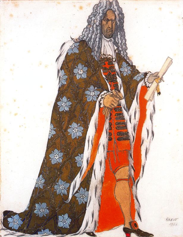 Leon Bakst Costume Design for The Master of Ceremonies, from Sleeping Beauty 1921 Fine Art Print