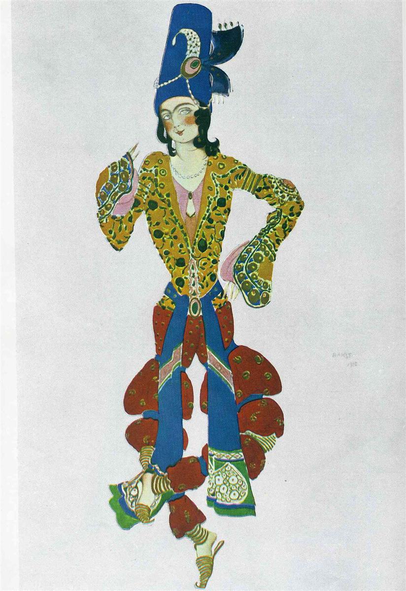 Leon Bakst Costume for Nijinsky 1910 Fine Art Print