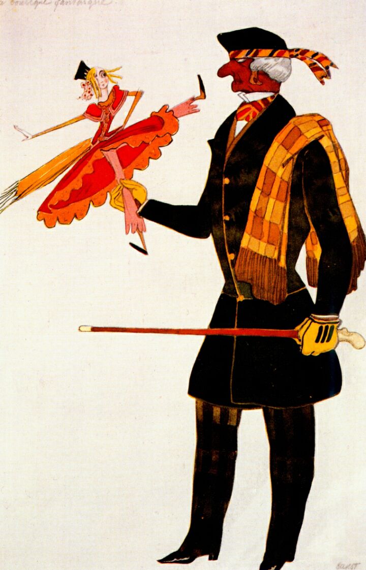 Leon Bakst Costume for the Englishman from La Boutique Fantastique 1917 Fine Art Print