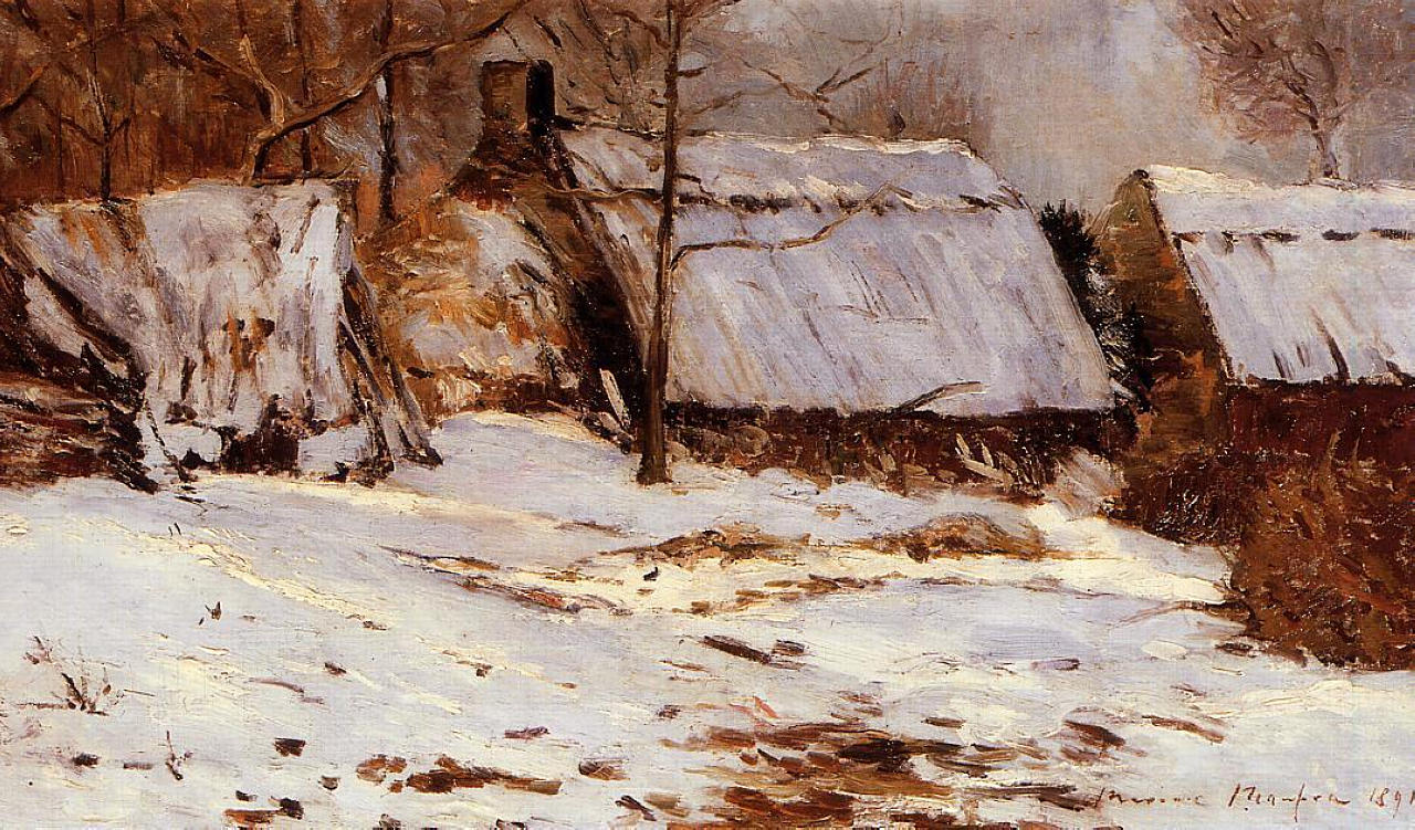 Maxime Maufra Cottages in the Snow 1891 Fine Art Print