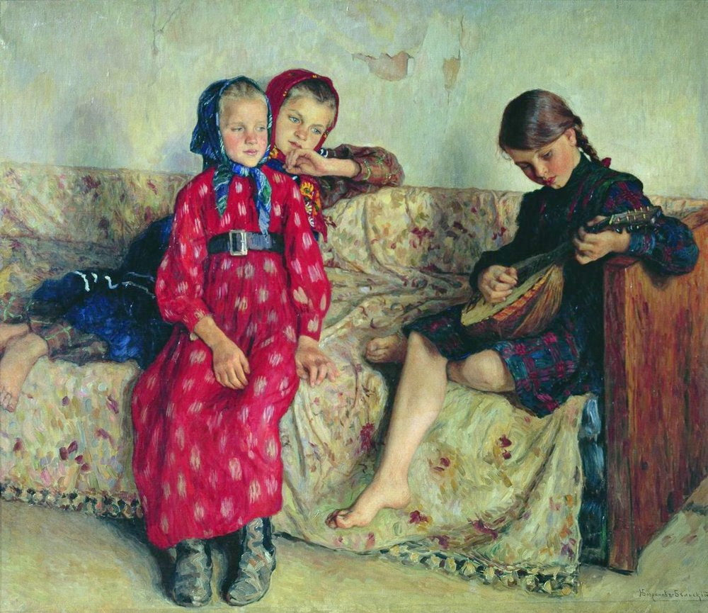 Nikolay Bogdanov Belsky Country Friends 1912 Fine Art Print