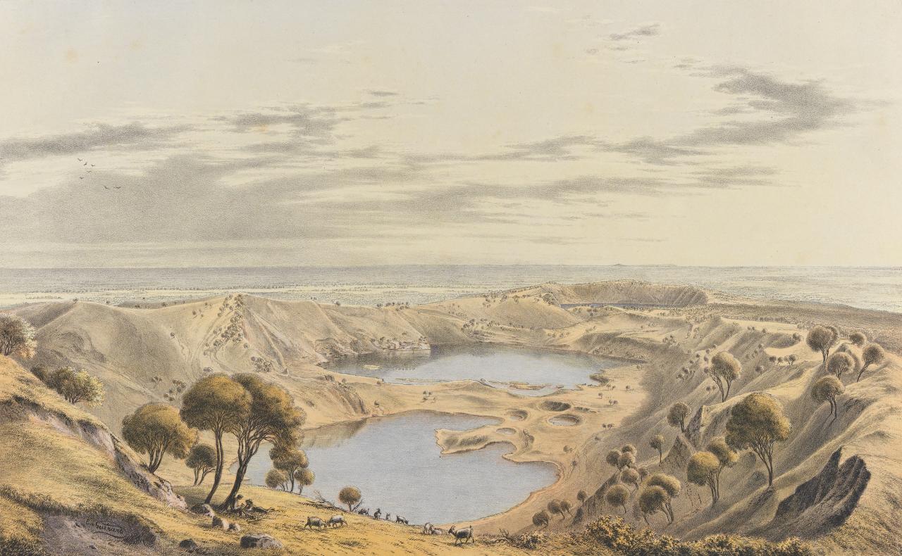 Eugene von Guerard Crater of Mount Gambier S.A. 1867 Fine Art Print