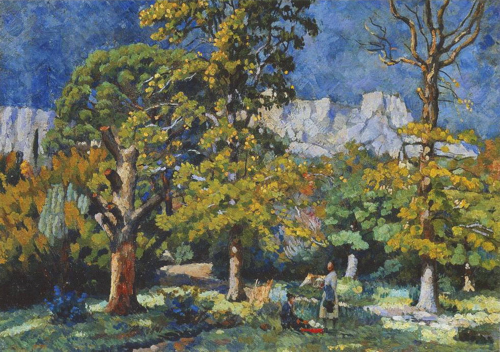 Ilya Mashkov Crimea. Park in Alupka 1923 Fine Art Print