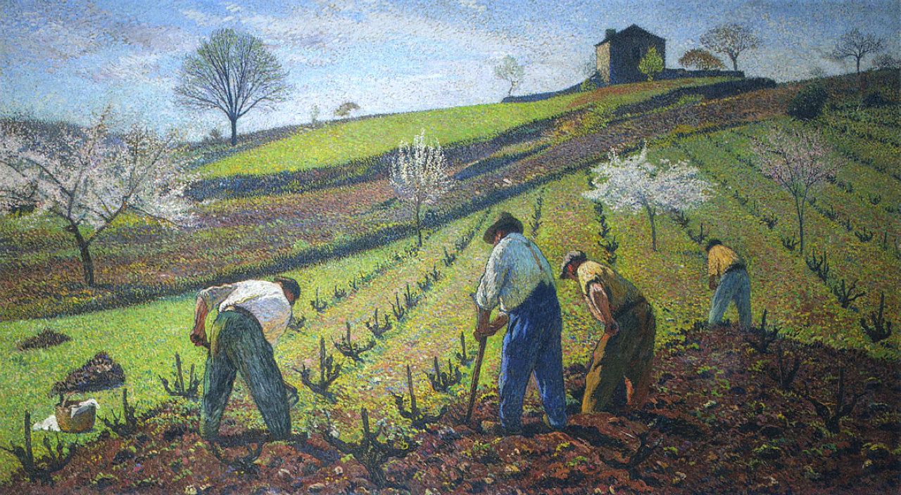 Henri Martin Cultivation of the Vines 1942 Fine Art Print