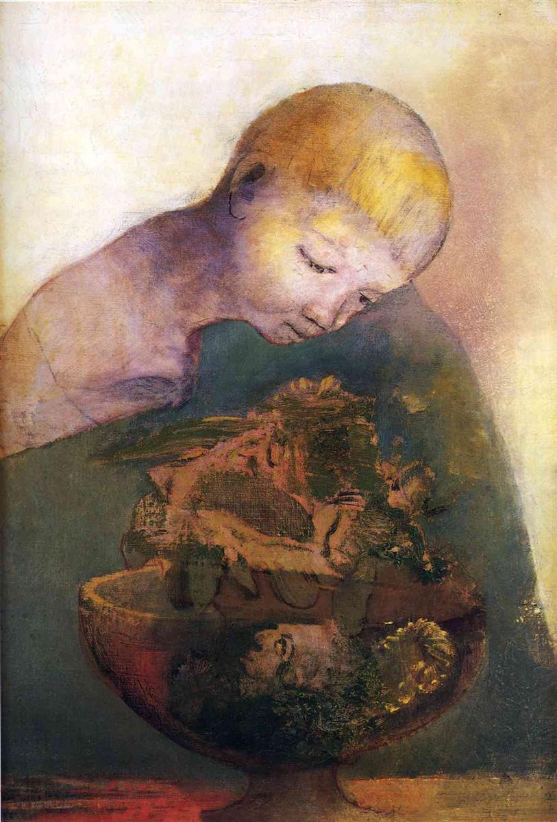 Odilon Redon Cup of Cognition (The Children's Cup) 1894 Fine Art Print