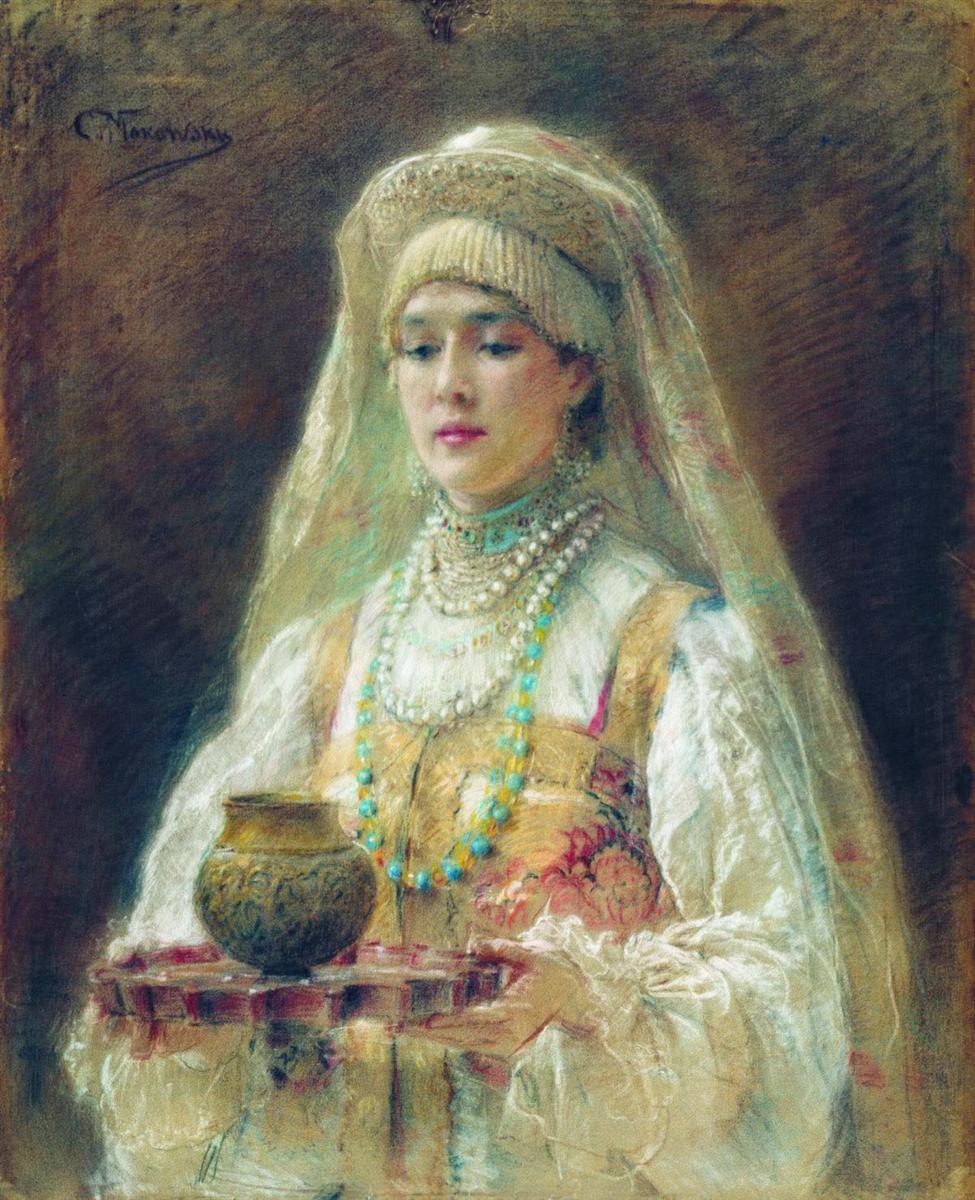 Konstantin Makovsky Cup of Honey 1910 Fine Art Print
