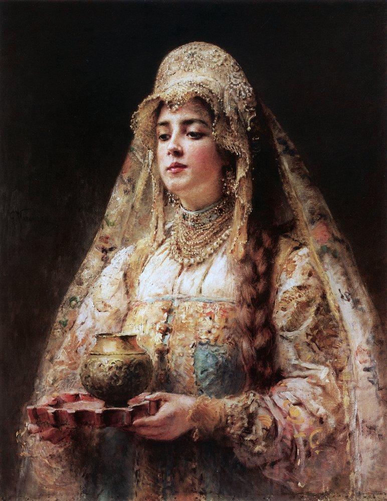 Konstantin Makovsky Cup of Honey 1890 Fine Art Print