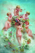 Konstantin Makovsky Cupids with Flowers 1905 Fine Art Print