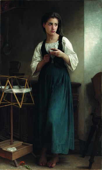 William-Adolphe Bouguereau Unwinding machine 1877 Fine Art Print