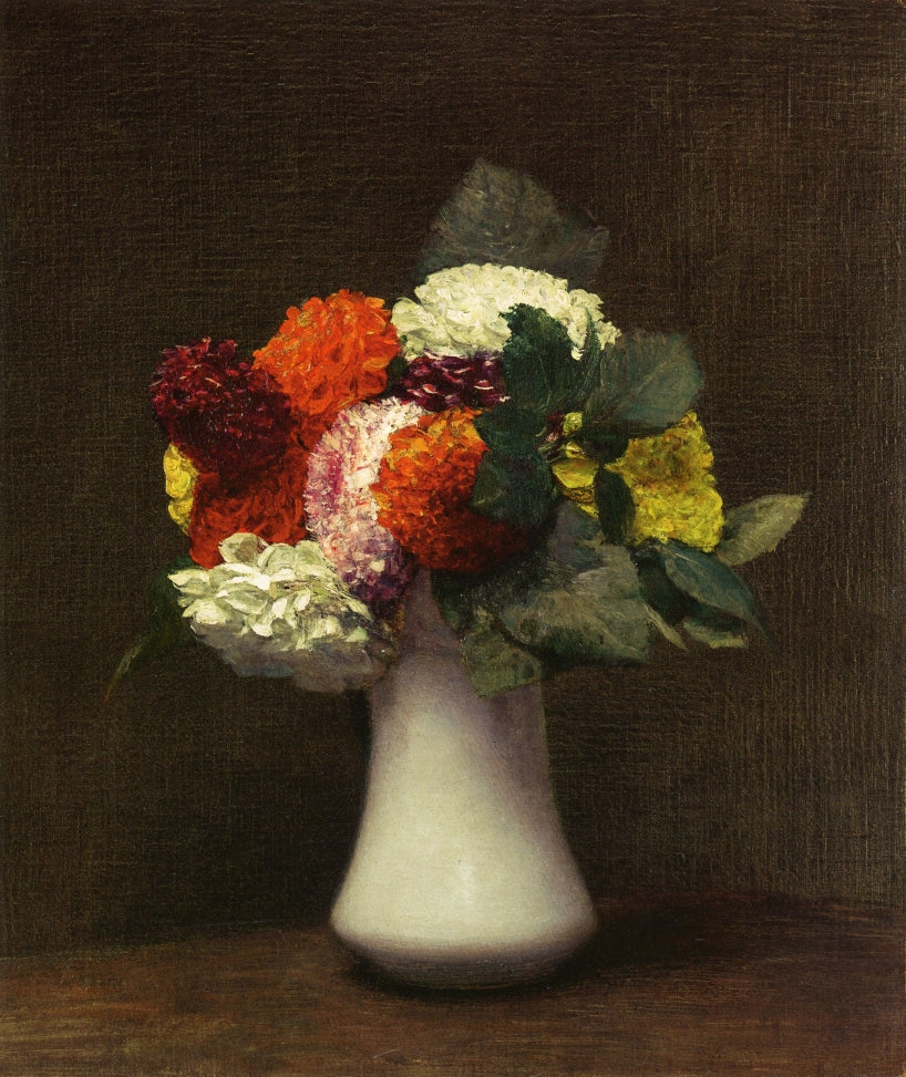 Henri Fantin-Latour Dahlias 1872 Fine Art Print