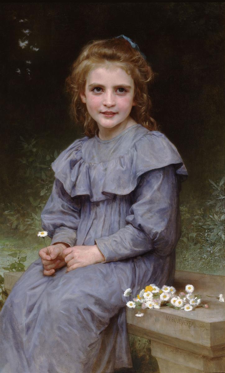 William-Adolphe Bouguereau Daisies 1894 Fine Art Print