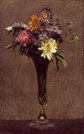 Henri Fantin-Latour Daisies and Dahlias 1872 Fine Art Print